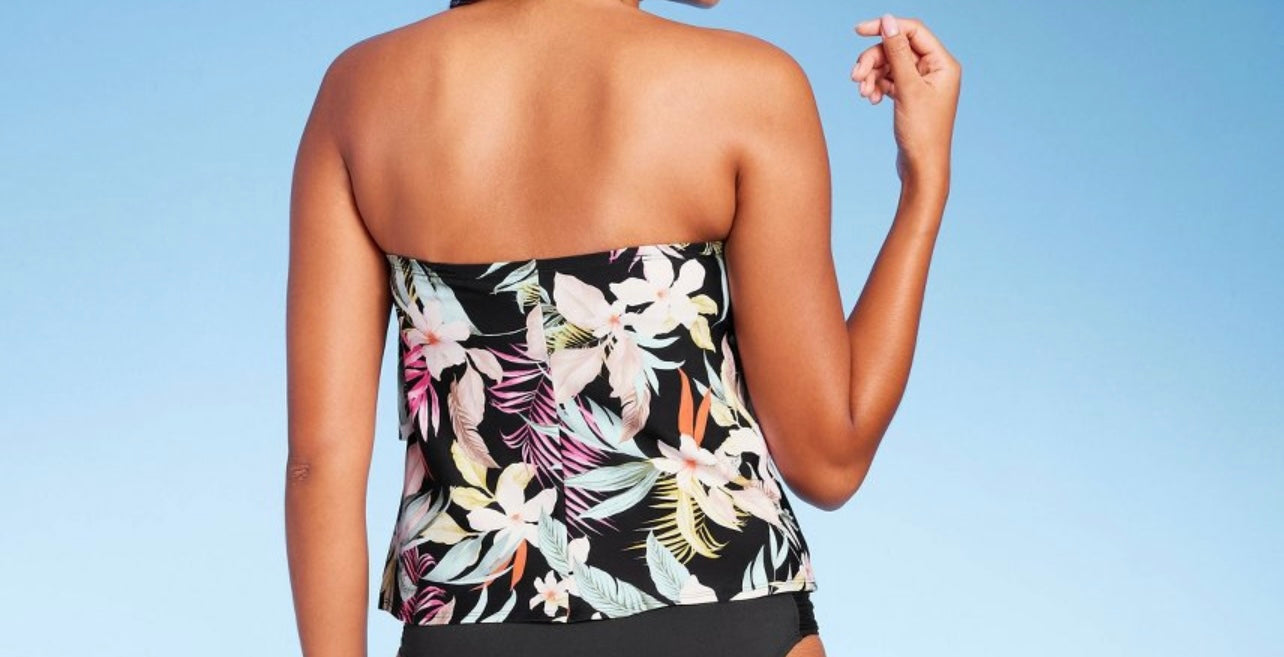 Women's Tropical Print Tiered Bandeau
Tankini Top - Kona Sol™
