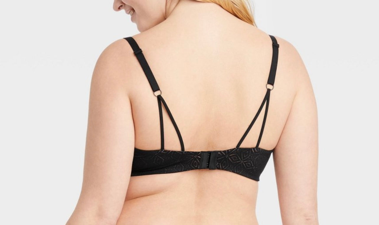 Women's Unlined Molded Lace Bra - Auden™
Black 36A