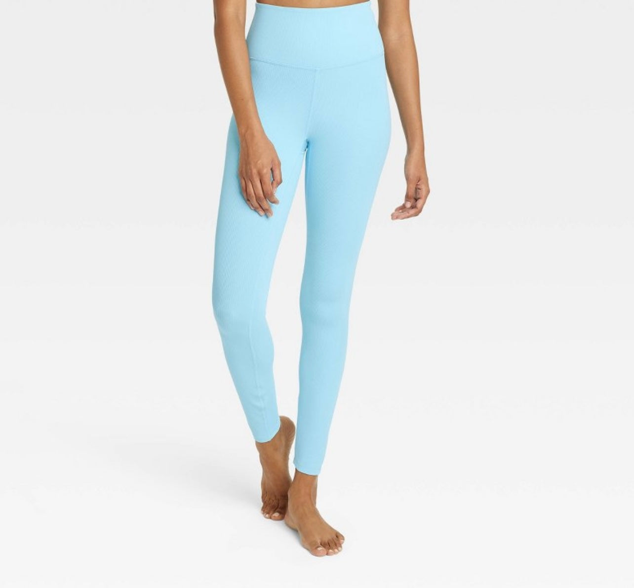 Women's Ultra High-Rise Rib Leggings - All In Motion™ Light Blue