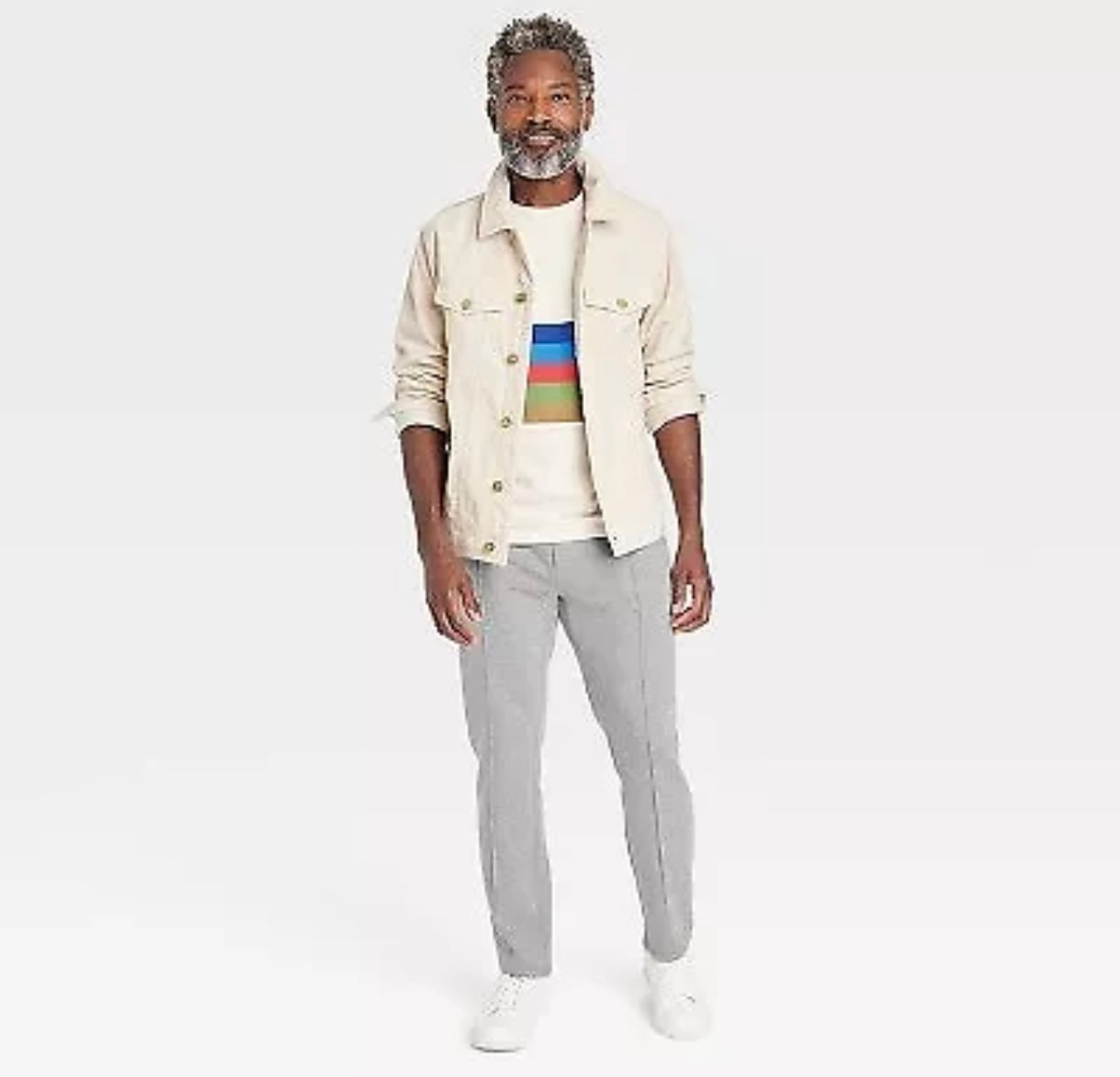 Houston White Adult Corduroy Trucker Jacket -