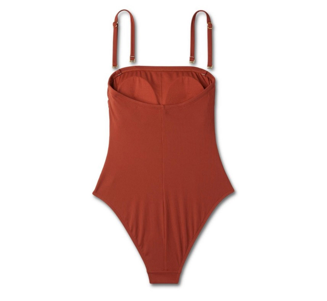 Women'sShirred Ribbed Bandeau Cheeky
One Piece Swimsuit - Shade & Shore™ Adjustable Straps, Removable Cups