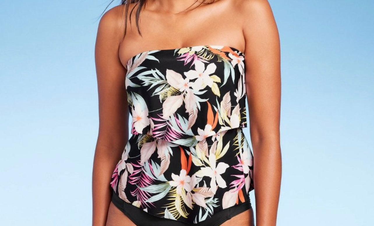 Women's Tropical Print Tiered Bandeau
Tankini Top - Kona Sol™