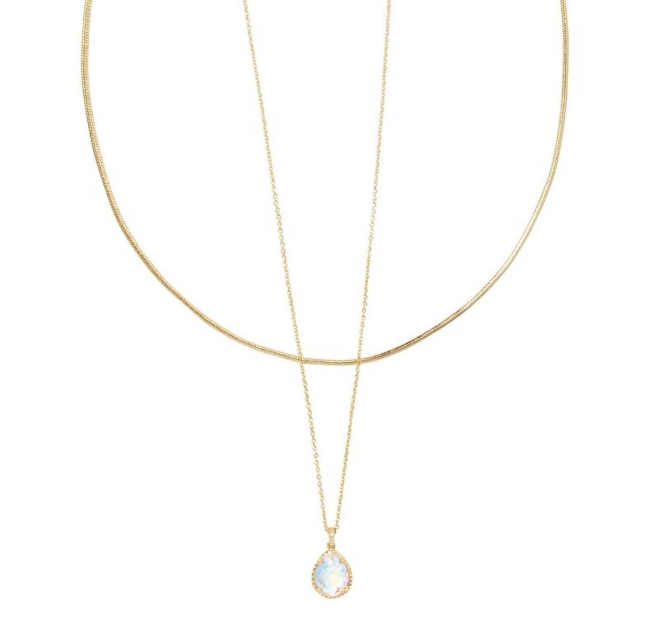 Kendra Scott Sami 14K Gold Over Brass Multi-Strand Necklace - Dichroic Glass