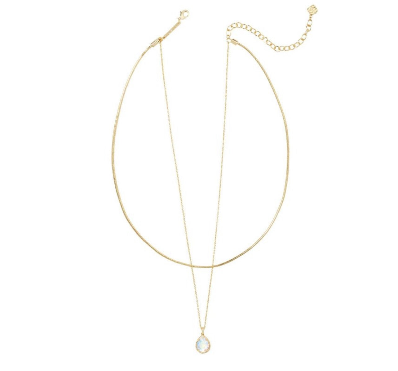 Kendra Scott Sami 14K Gold Over Brass Multi-Strand Necklace - Dichroic Glass