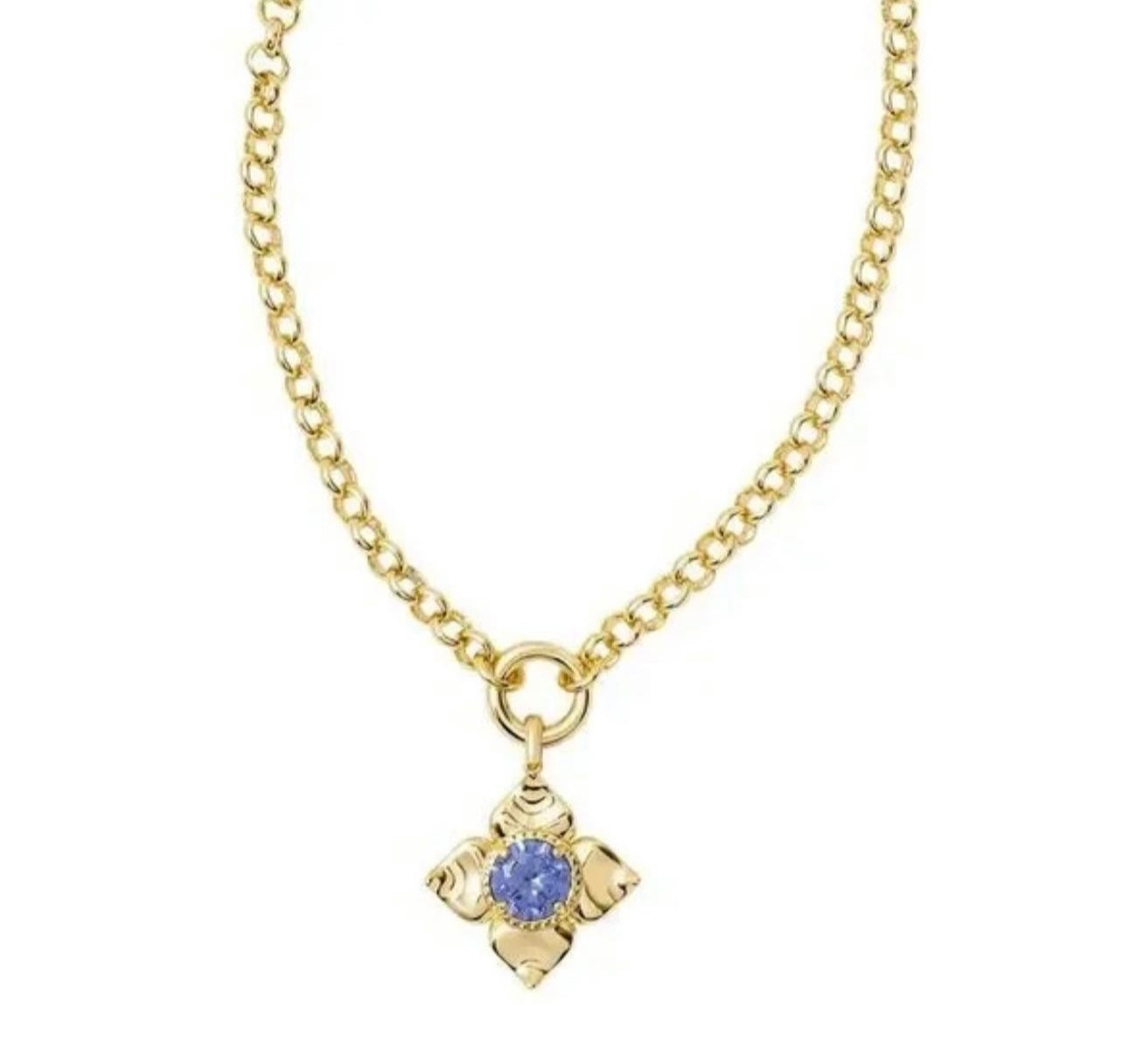 Kendra Scott Lily 14K Gold Over Brass Chain Pendant Necklace - Blue