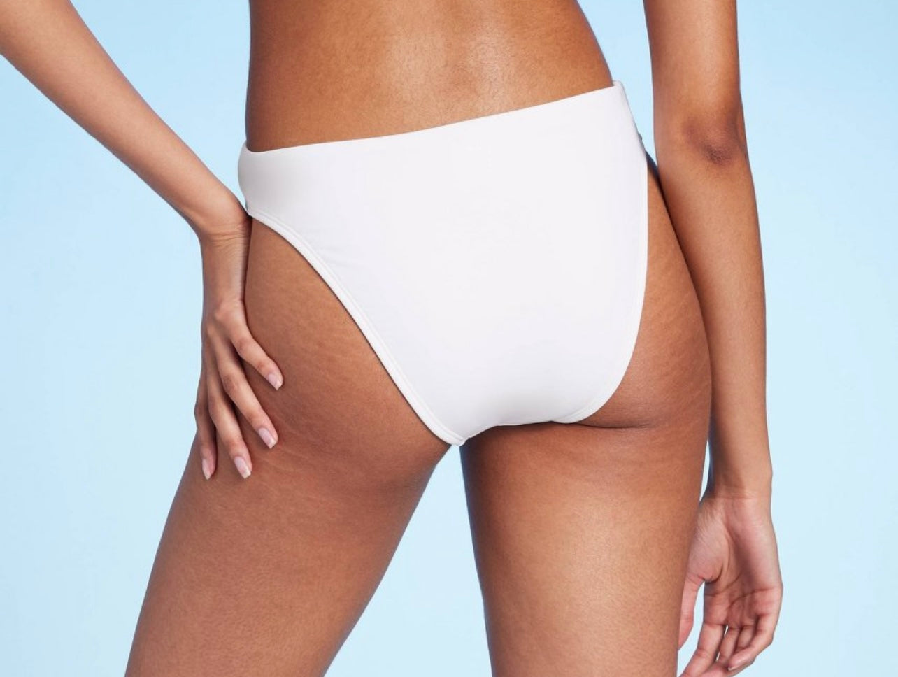 Women'sRing Detail Medium Coverage High Waist Extra High Leg Bikini Bottom - Shade & Shore™ -Chic Metal Rings, Opaque Tricot