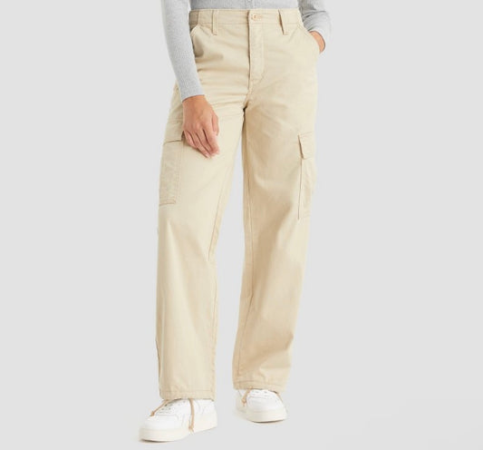 Levi's Women's Mid-Rise '94 Baggy Cargo
Wide Leg Jeans - Safari Cargo