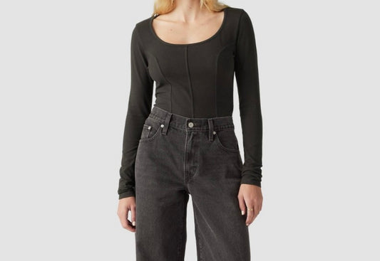 Levi's Women's Long Sleeve Cropped Mars
Corset T-Shirt - Caviar