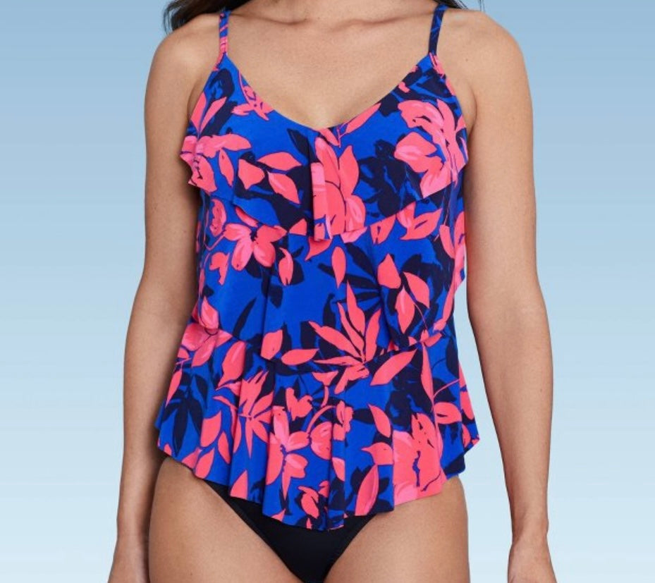 Women's UPF 50 Tiered Tankini Top - Aqua
Green®