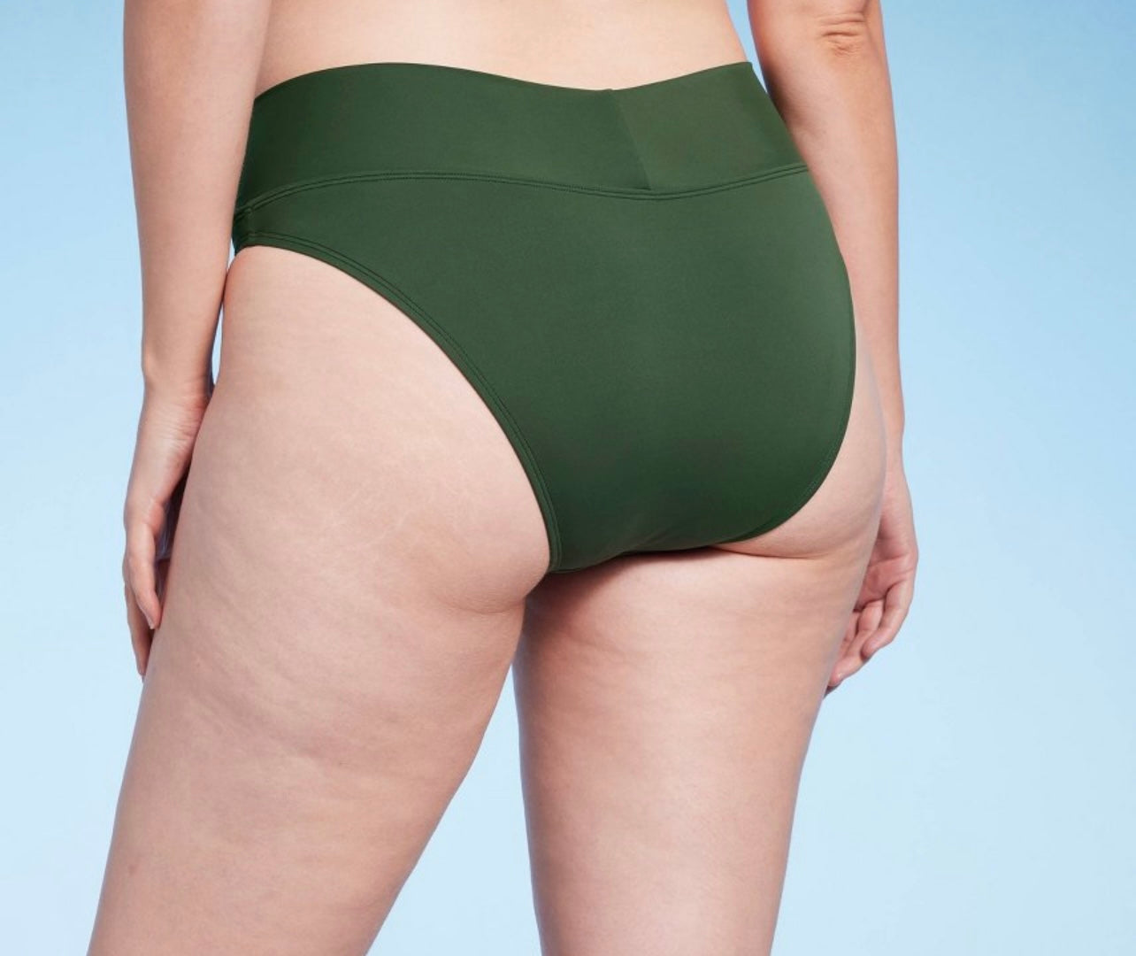 Women's V-Front Mid-Rise High Leg Cheeky Bikini Bottom - Shade & Shore™