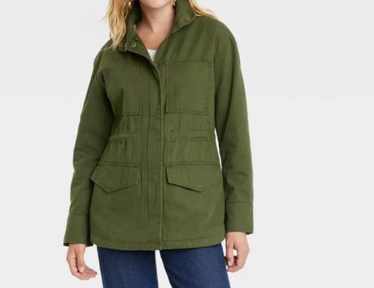 Universal Thread Utility Field Jacket Womens Medium Long Sleeve Green