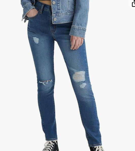 Levi's Women's 721 High Rise Skinny Jeans slim through the hip & thigh
